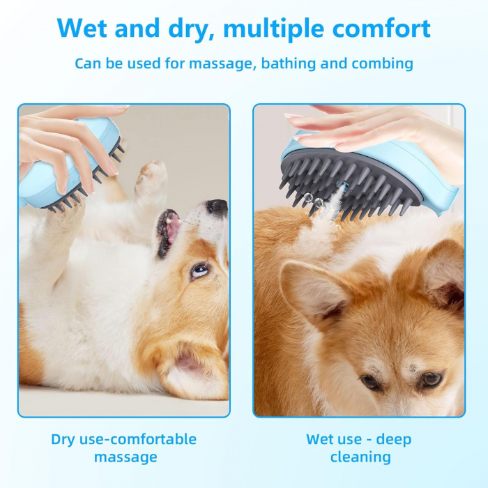 Steamy Cat Brush - 3 In1 Cat Steamy Brush, Self Cleaning Steam Cat Brush, Cat Steamer Brush for Massage for Removing Tangled And Loosse Hair - Image 3