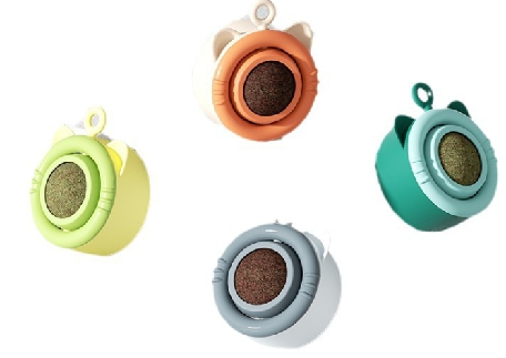 Adhesive Cat Toys for Smooth Surfaces Catnip Plaque Tartar Removal Ball Self-adhesive Teeth-cleaning Digestion Rolling Rotating Nip Green 2