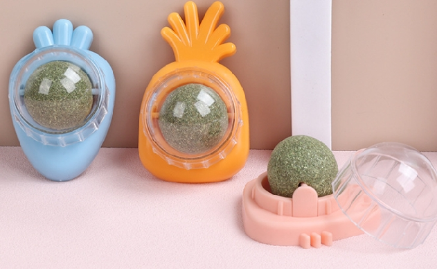 Catnip Balls For Cats Wall,Cat Nips Ball Edible Kitten Toys | Edible Cat Licking Toy, Cat Chew Toy, Teeth Cleaning Cat Bite Toy, Rotatable Indoor Cat Toy, Cat Wall Decoration