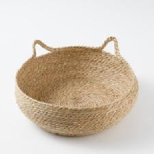 Cat's nest Rattan Woven Cat's nest Hand-Woven Dog's nest Cat Scratching Board for All-Season Pets