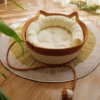 Rattan cat Bed Universal for All Seasons Woven cat Bed Teddy Dog ​​Bed pet mat Toy Ball cat Bed
