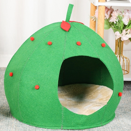 Strawberry Shape Felt Pet Bed
