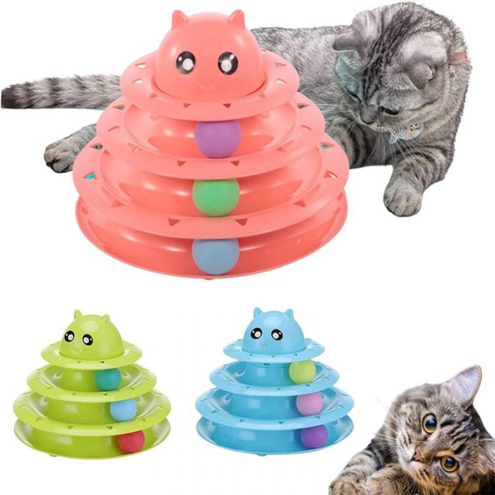 Cat Toy 3 Layers Turntable Ball - Image 2