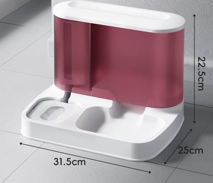 Pet Automatic Feeder + Waterer Food Container - Image 2