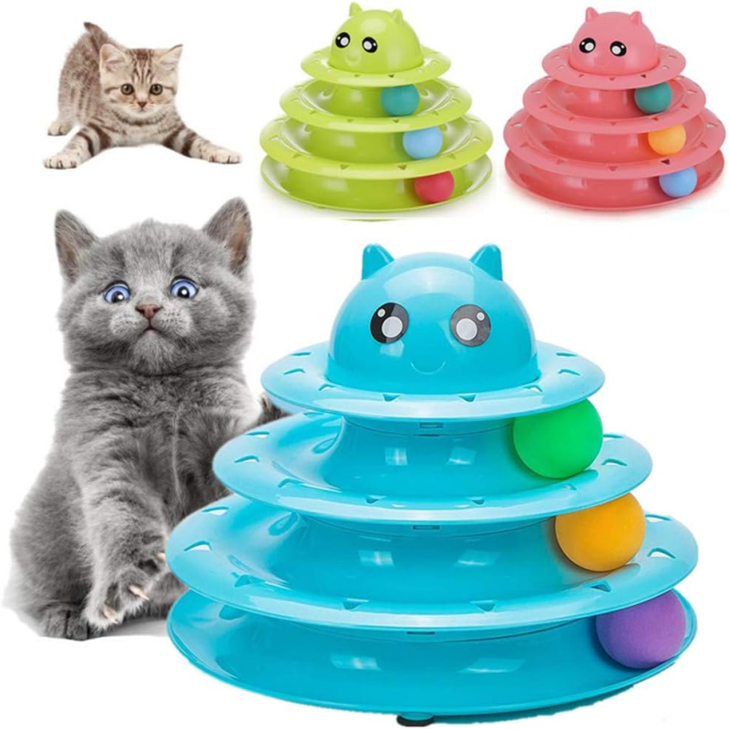 Cat Toy 3 Layers Turntable Ball