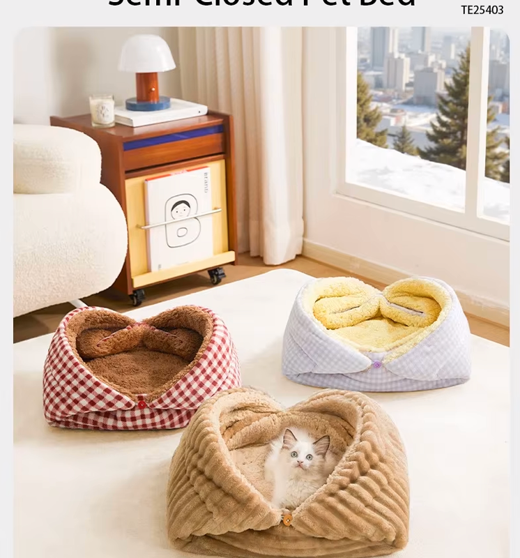 Semi-closed Pet Bed