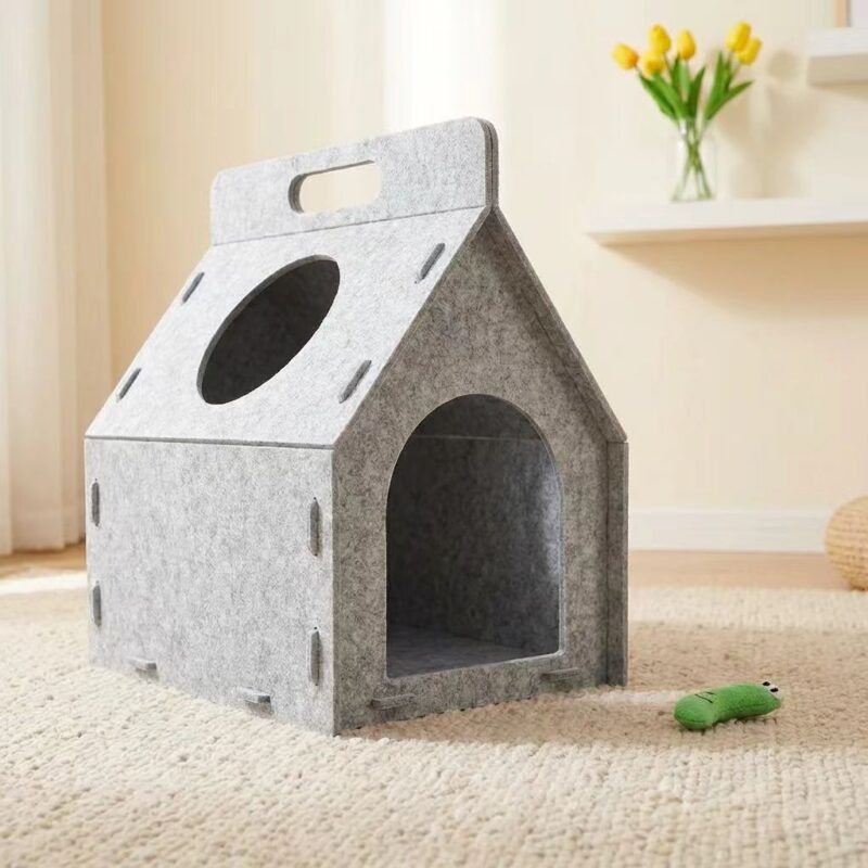 Felt Cat House with handle