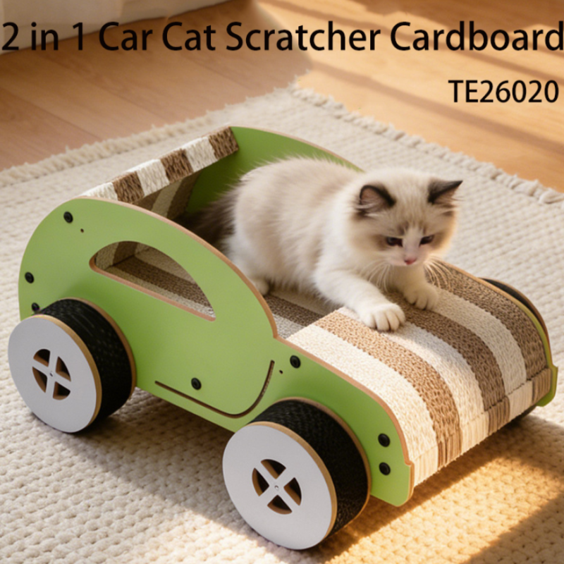 2 in 1 Car Cat Scratcher Cardboard