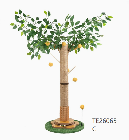 Orange Cat Climbing Tree