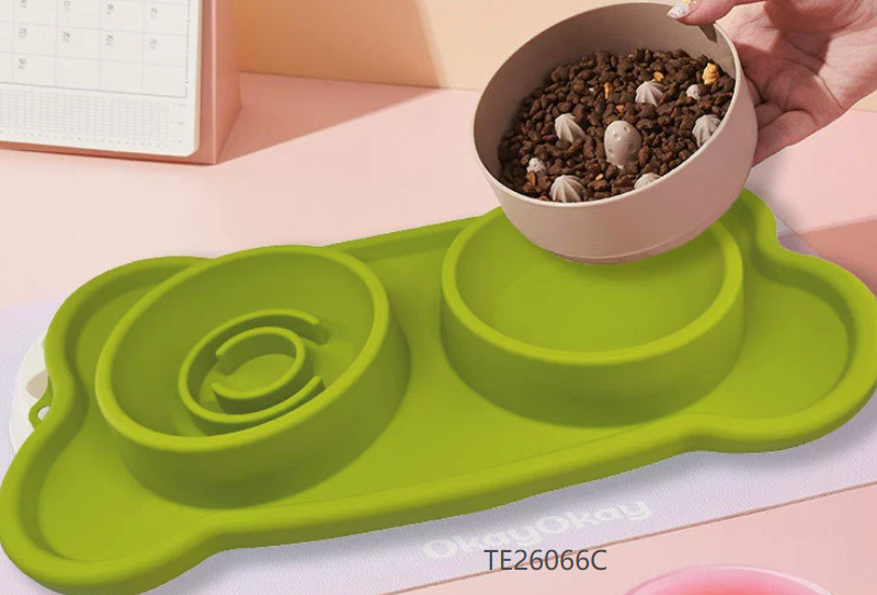 Pet Silicone Double Bowl