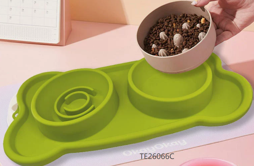 Pet Silicone Double Bowl