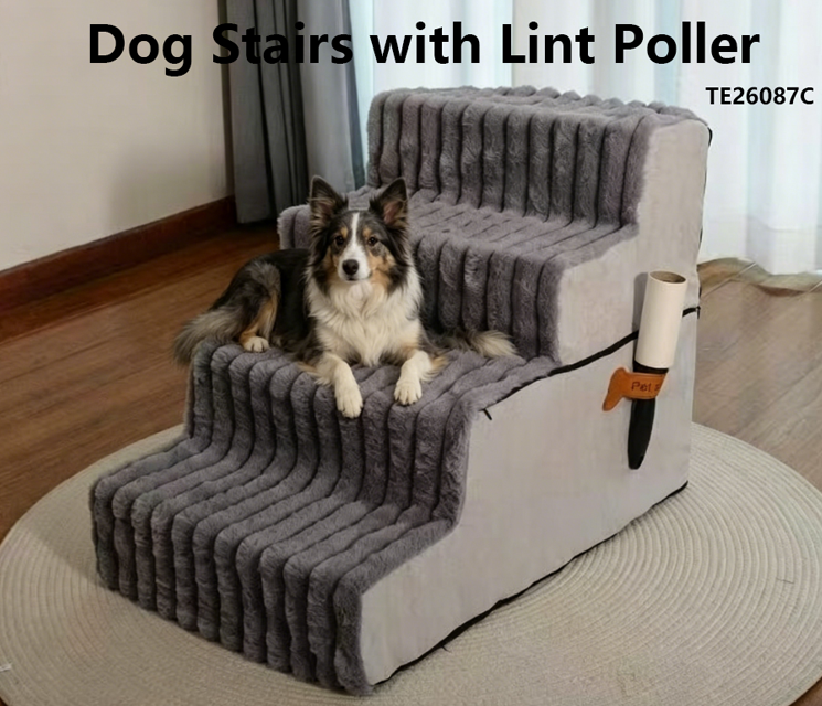 Dog Stairs with Lint Poller