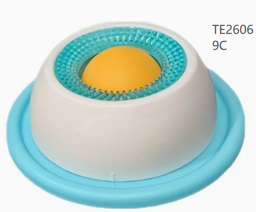 Anti-tip slow food plate 