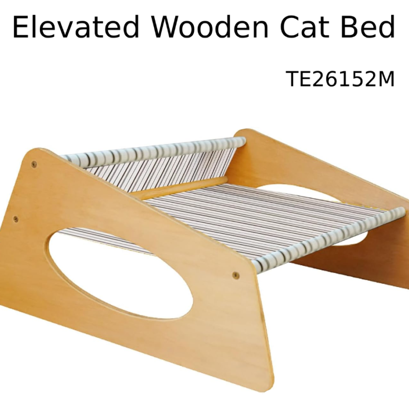 Elevated Wooden Cat Bed