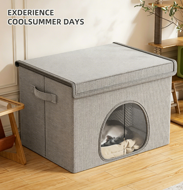 Foldable pet air-conditioned room