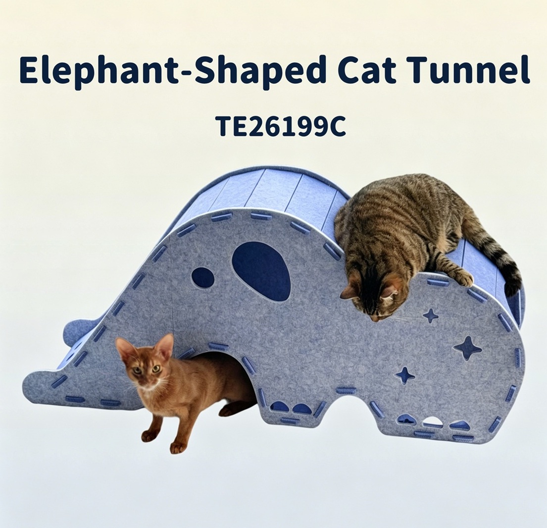 Elephant-Shaped Cat Tunnel
