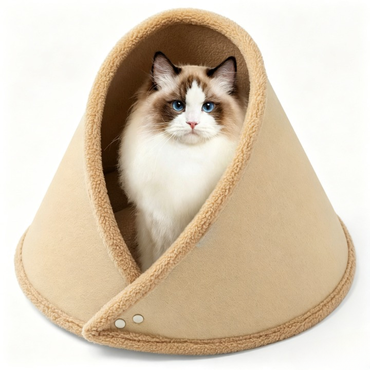 Felt Pet Cave with Removable Cushion - Image 3