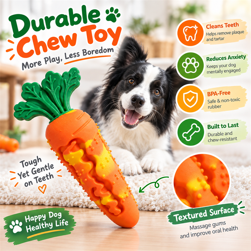Carrot Squeaky Pet Toy